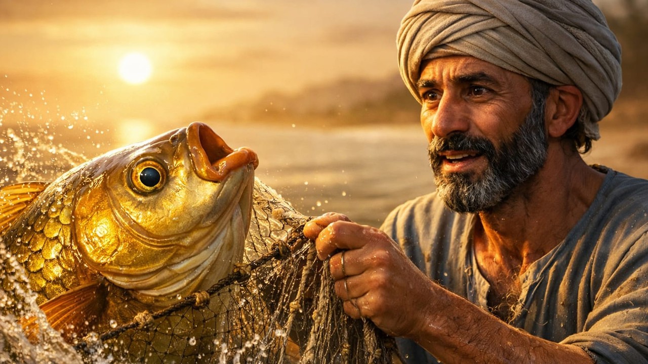 قصة الصياد والسمكة الذهبية العجيبة التي ستغير حياته للأسوأ