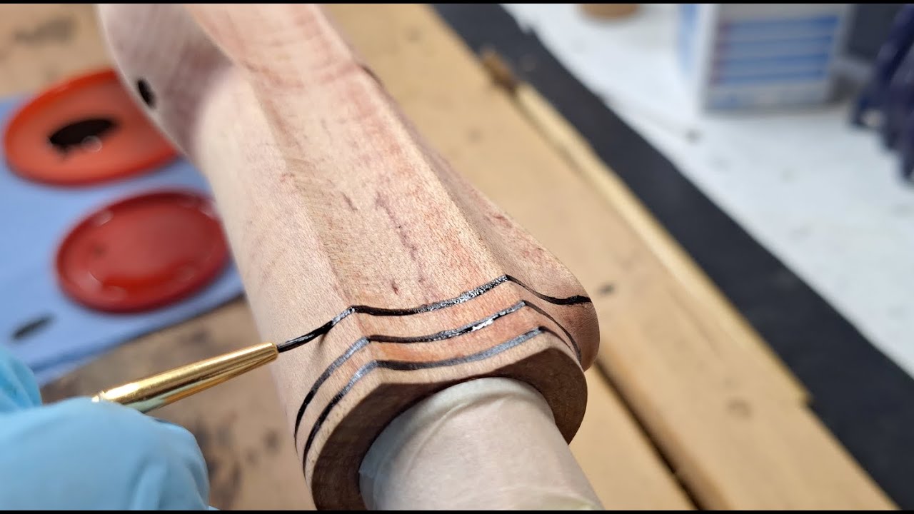 Re-striping a Heckel 12000 series bassoon!