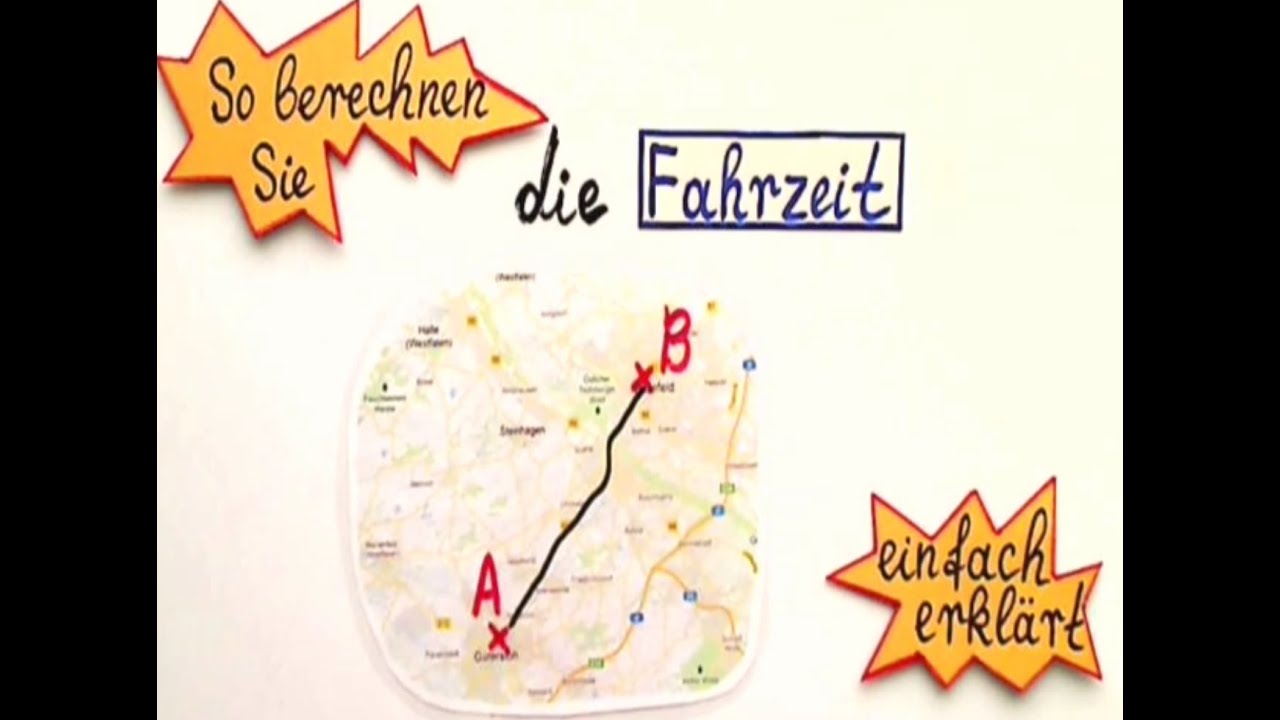 Fahrzeit berechnen mit Kilometeranzahl und Durchschnittsgeschwindigkeit