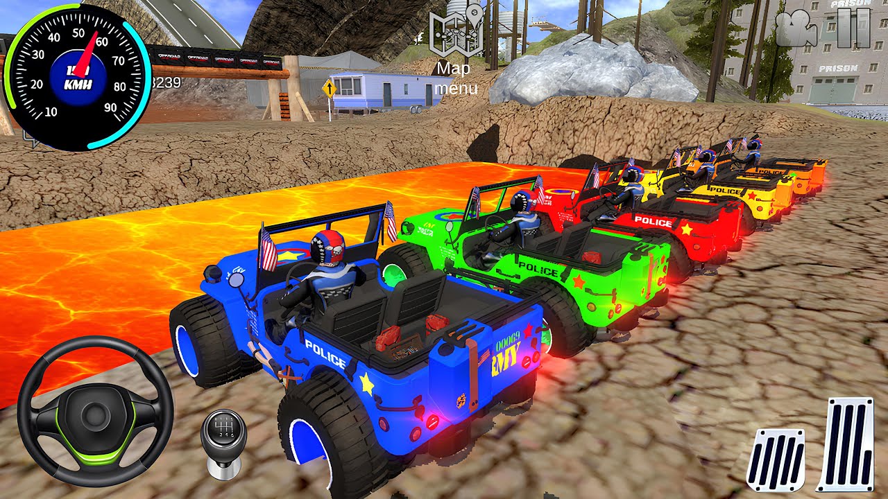 Juegos De Carros - Offroad Police Car Stunts Driving #1 - Dirt Cars Racing - Android GamePlay 2026