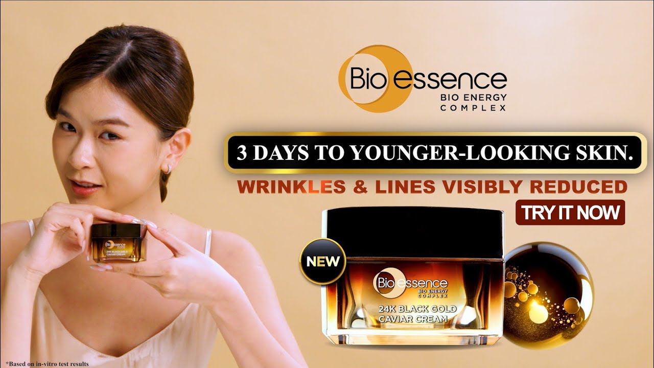 3 Days to Younger-Looking Skin. Introducing the Bio-essence 24K Black Gold Caviar Cream