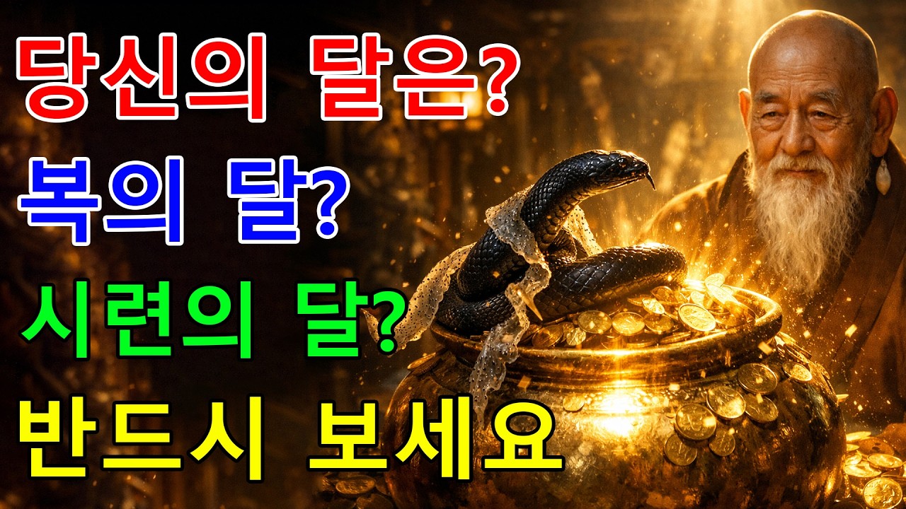 뱀띠 1~12월생 운명은 이미 정해졌다 당신의 달은 복인가 시련인가 천기누설
