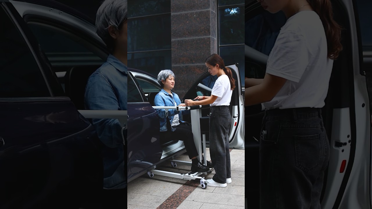 Electric Lift Transfer Patient to Car, Transport Device for Elderly # #transfertocar #patientlift