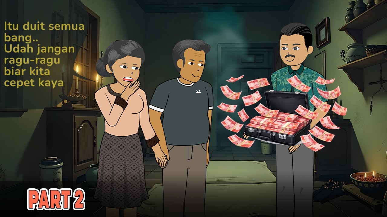 Tergiur Kaya Mendadak 2, Persugihan tumbal istri dan anak | Drama Animasi