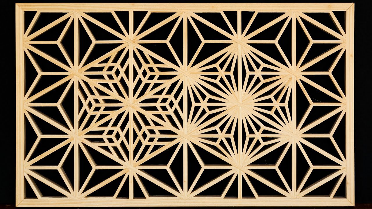 Shoji and kumiko patterns 08 Kawari yae-zakura and yae asa-no-ha