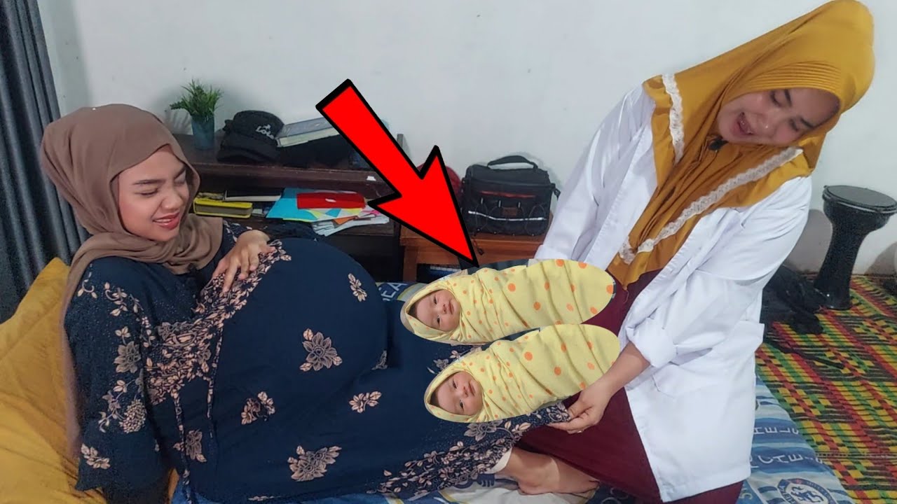 KAGET‼️IBU HAMIL TIBA2 KONTRAKSI MELAHIRKAN DUA BAYI KEMBAR CANTIK DI BANTU BIDAN SECARA NORMAL