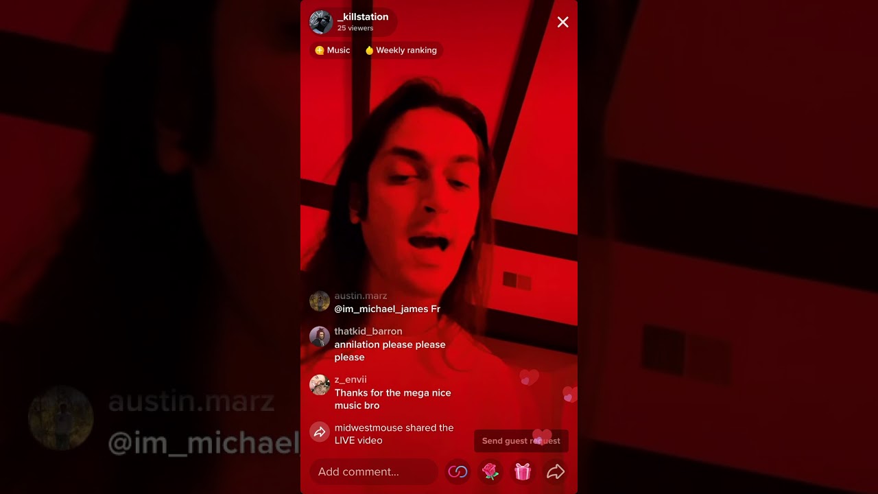 Killstation singing Broken (Video from TikTok Live 16.12.2021)