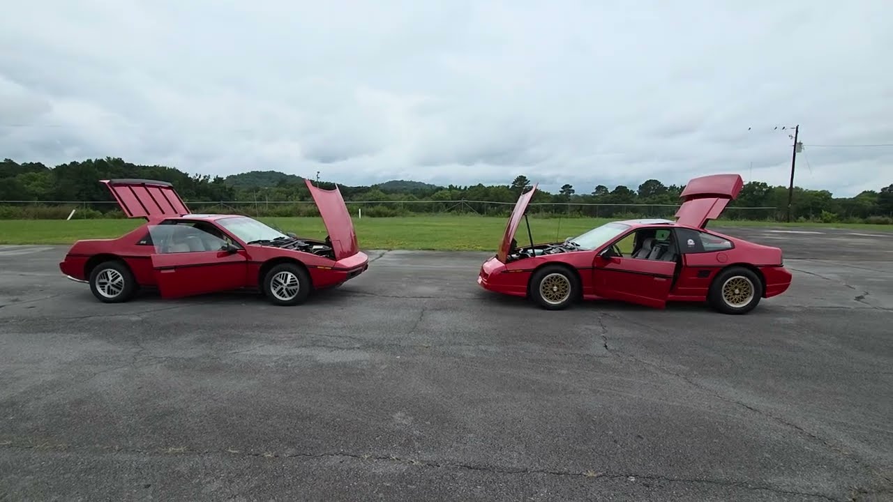 Pontiac Fiero 85 SE/88 GT video tour and comparison.