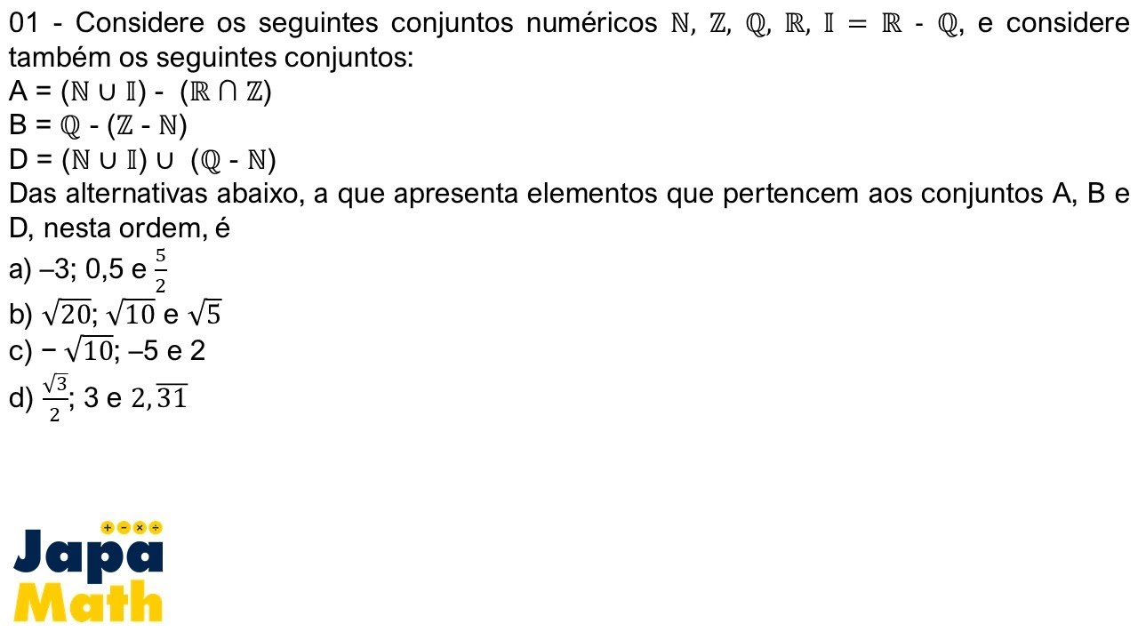 Prova Resolvida AFA(2012 - 2013) - Conjuntos Numéricos