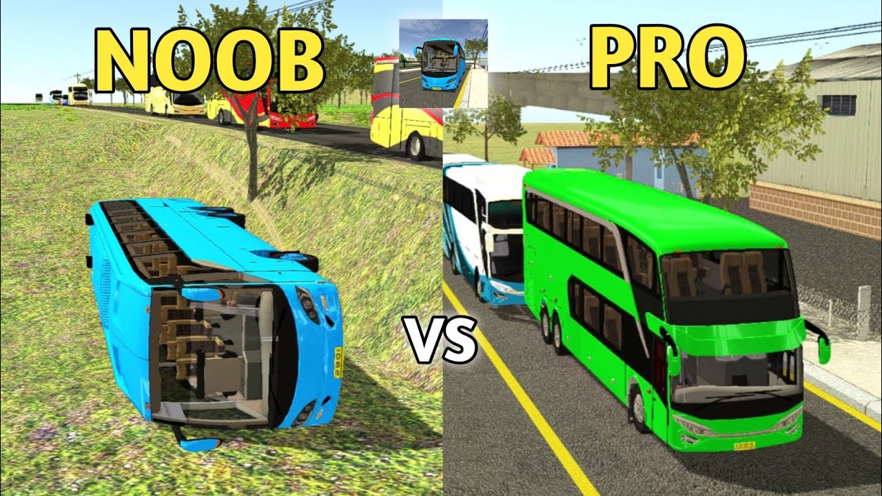 Indonesia Bus simulator Pro vs Noob | Pro😎 vs Noob😵&zwj;💫#scipioplayground 