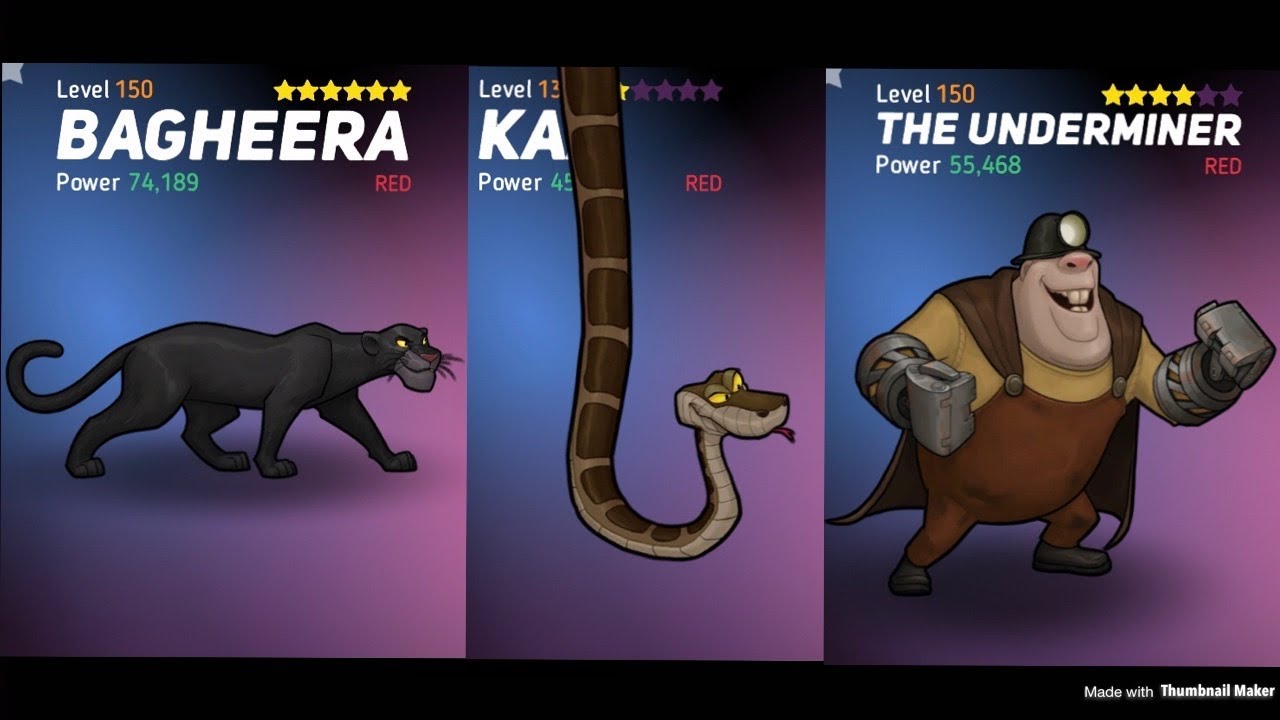 Disney Heroes: Battle Mode - Chapter 42 with Bagheera, Kaa, and The Underminer