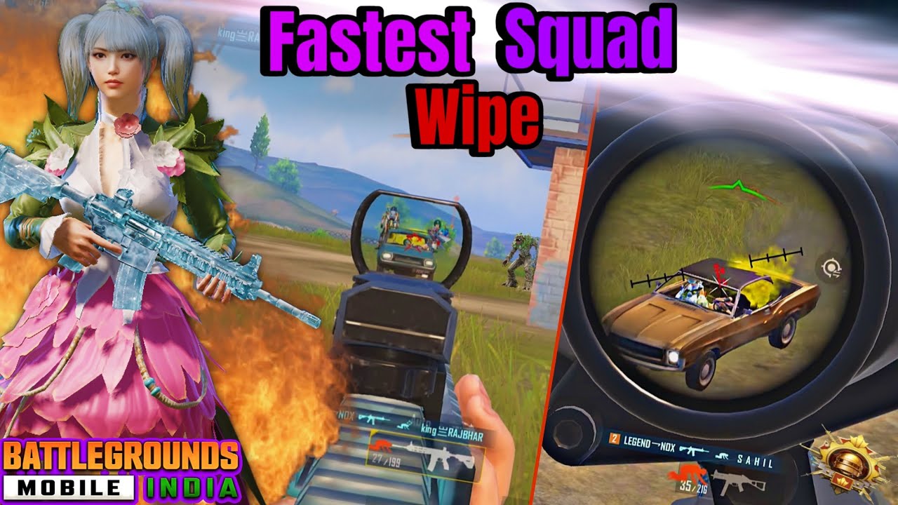 Bgmi fastest squad wipe😱😱bgmi pubg conqueror lobby clutches
