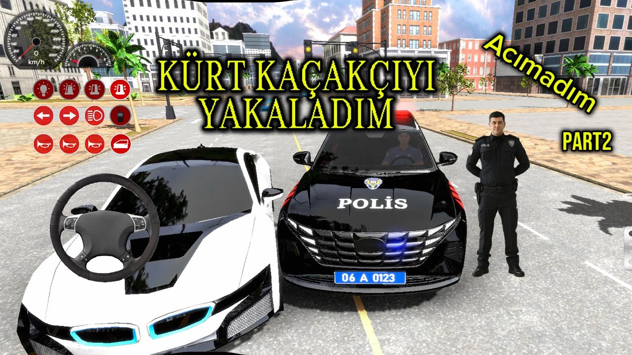 TÜRK POLİSİ ARABA OYNUNDA KÜRT KAÇAKÇIYI YAKALADIM 🚔 #türkpolisi #arabaoynu #police #policecar #TÜRK