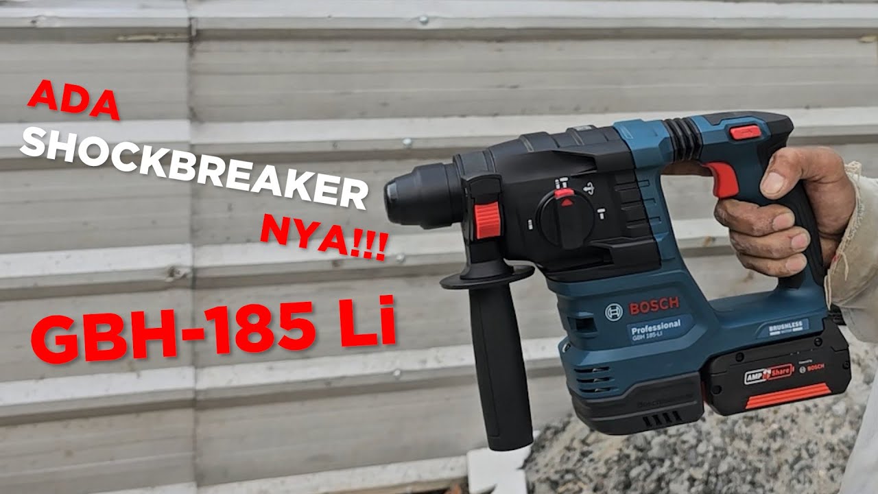 REVIEW BOSCH GBH 185 LI !!! GOKIILLL LEBIH ENAK ADA SHOCKBREAKERNYA...