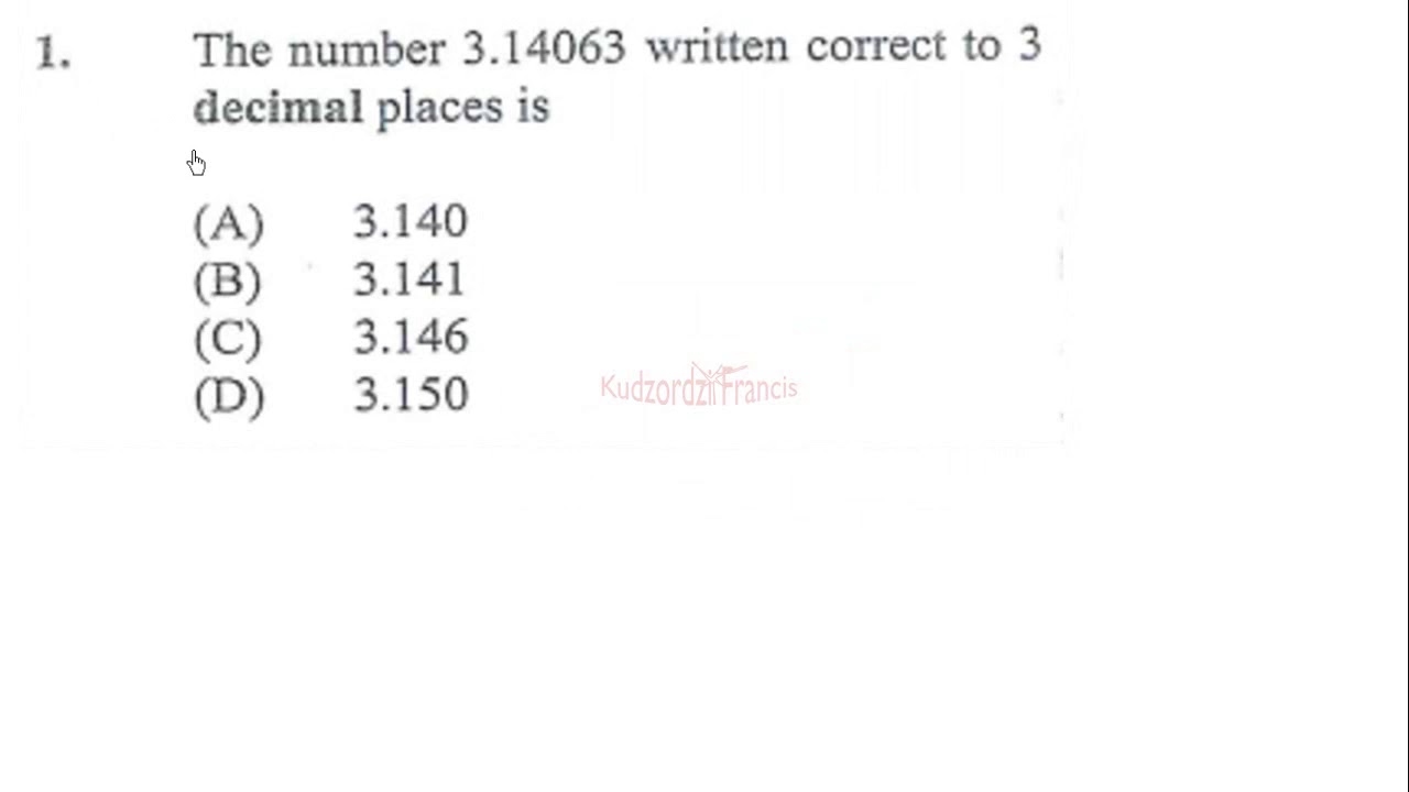 CXC CSEC May 2018 Mathematics questions 1 to 10