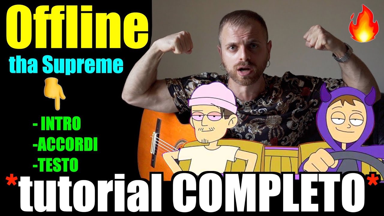 TUTORIAL CHITARRA - 0ffline (tha Supreme feat. bbno$) INTRO + ACCORDI + TESTO
