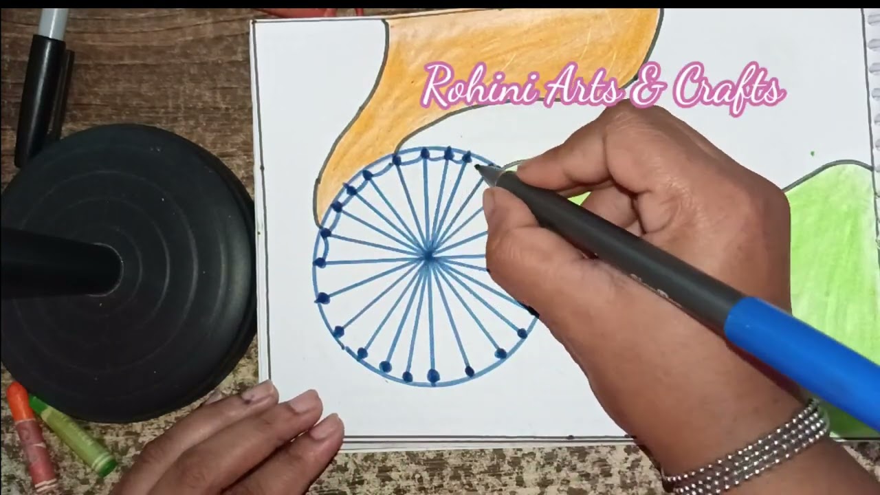 Republic day drawing🇮🇳🇮🇳🇮🇳 | Indian flag drawing 🇮🇳🇮🇳🇮🇳l  Rohini Arts & Crafts