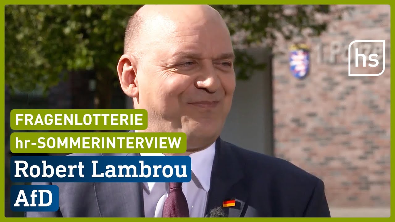 hr-Sommerinterview: Fragenlotterie mit Robert Lambrou (AfD) | hessenschau