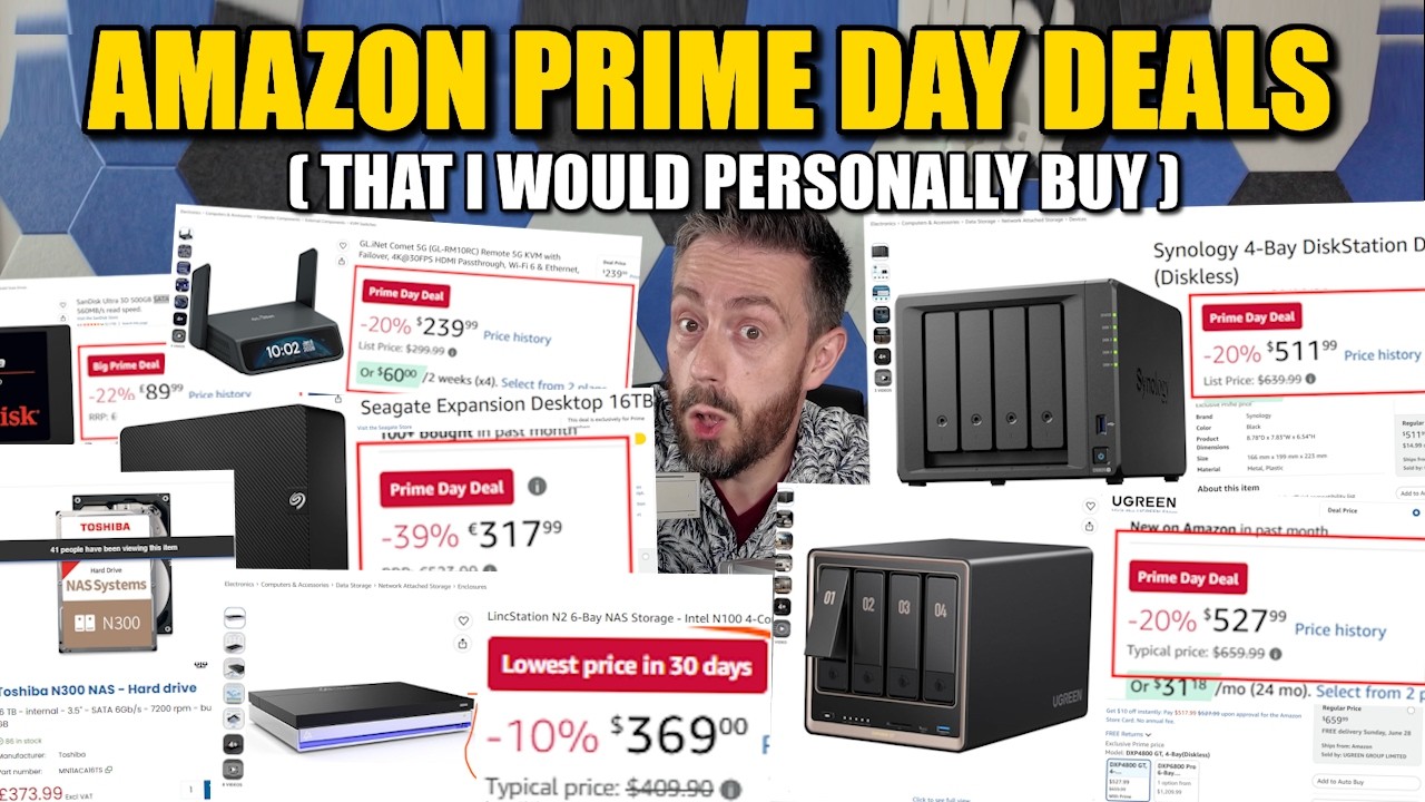 Recommended Amazon Prime Day Data Storage DEALS - Synology, UGREEN, Seagate, QNAP, Gl.iNet & More