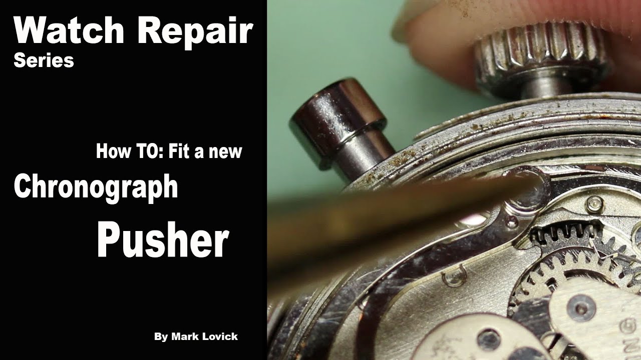 How to fit a new Chronograph Pusher. Watch repair tutorials.