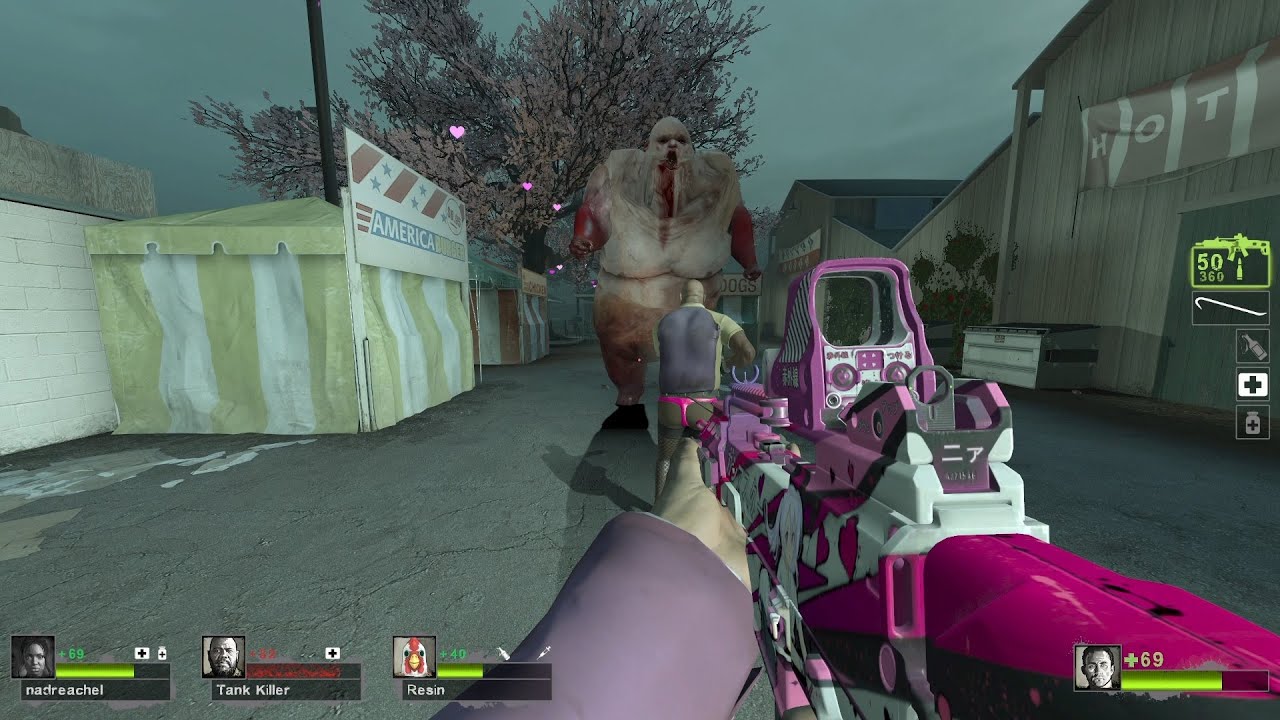 Left 4 Dead 2 Expert Gameplay Holger 26 Dream Maker and MP7 Tsundere MW2019 Weapon Anim Mod