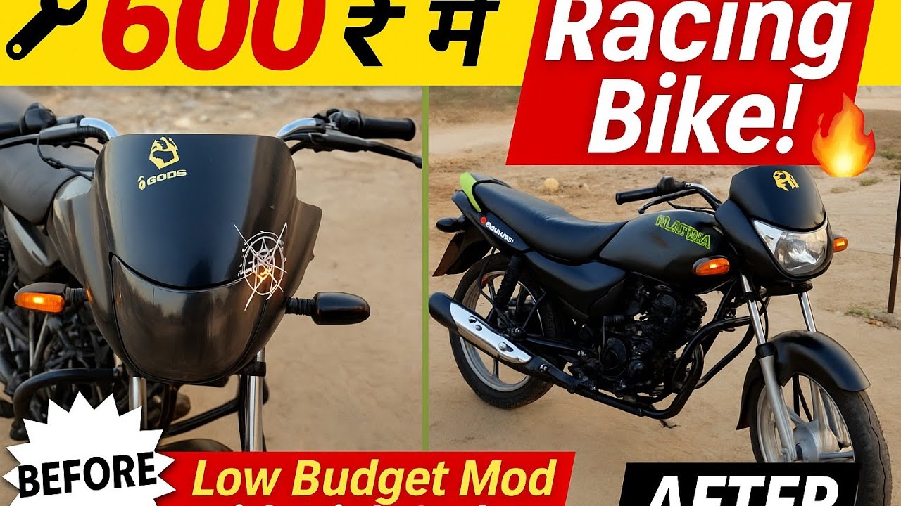 Bajaj Platina Bike modified|| into black color||Matt black Tep