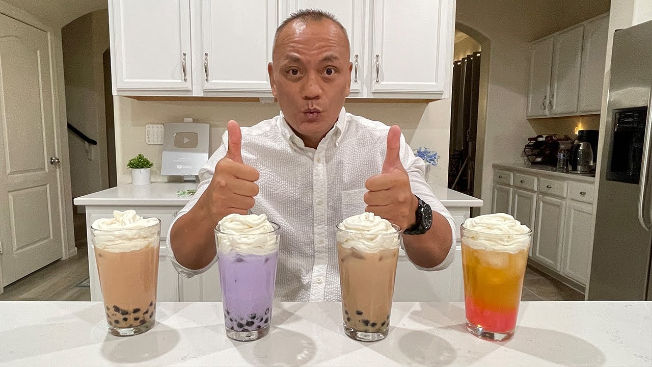 👂 ASMR J-WAY BOBA TEA KIT AND DRINKING (4 FLAVORS) AND EATING SOUNDS 👂 FULL VIDEO 👂 #asmr