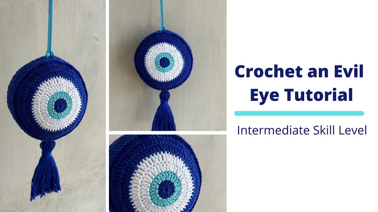 (Crochet an evil eye decoration (round version