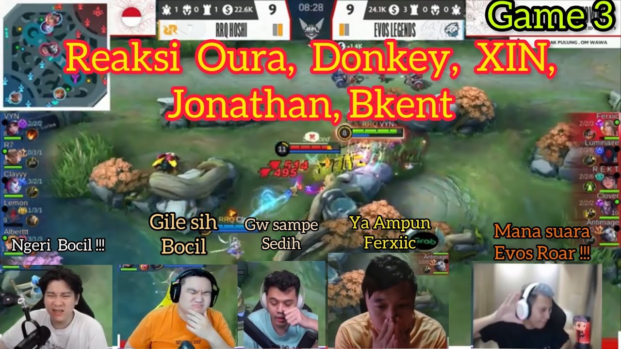 Reaksi Streamer Lancelot Ferxiic Evos vs RRQ Mpl Season 9