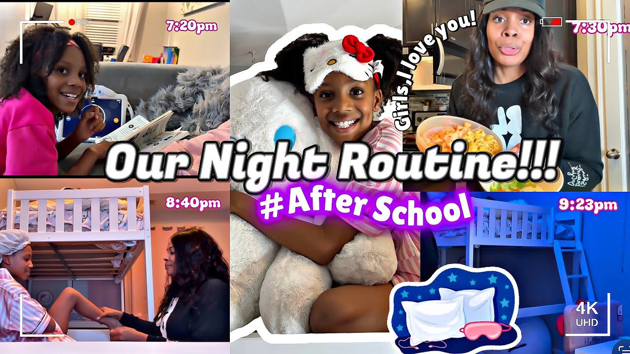 OUR REALISTIC NIGHT ROUTINE 🌙💤 - After School Edition ✨ (dinner workout self care school prep)