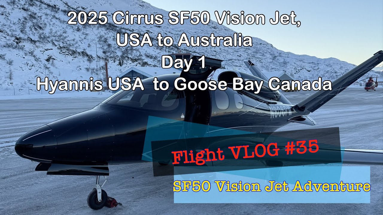Cirrus SF50 Vision Jet 2025 года, снова из США в Австралию. День 1. Полёт VLOG №35