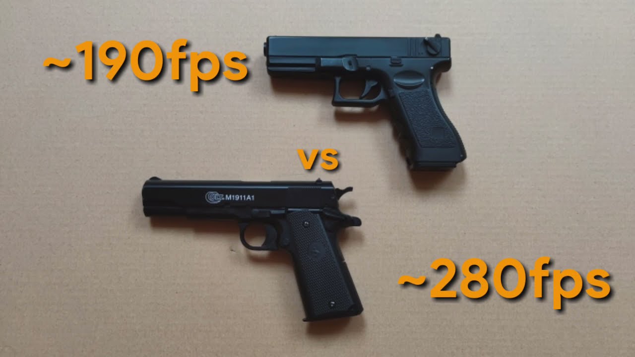 Power Comparison Test: 190fps vs 280fps Airsoft Guns