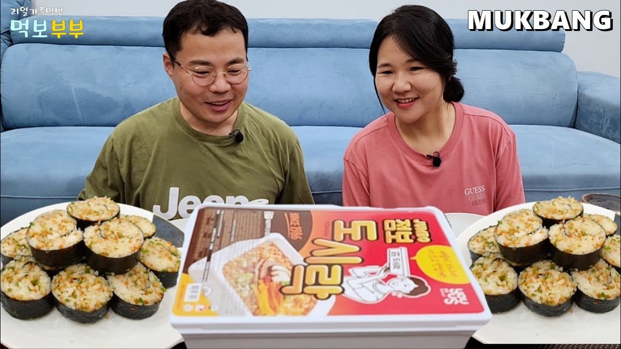 Paldo Jumbo dosilag (корейская лапша)ㅣSpicy Pepper GimbapㅣMukbangㅣEating Show