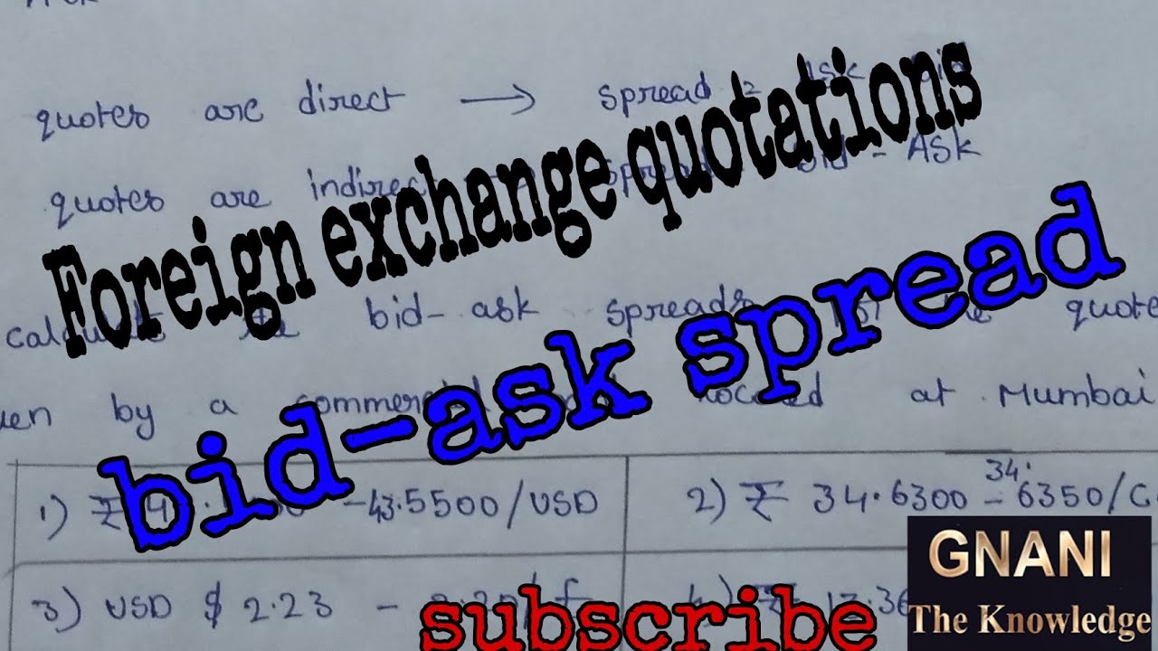 What is bid- ask spread||