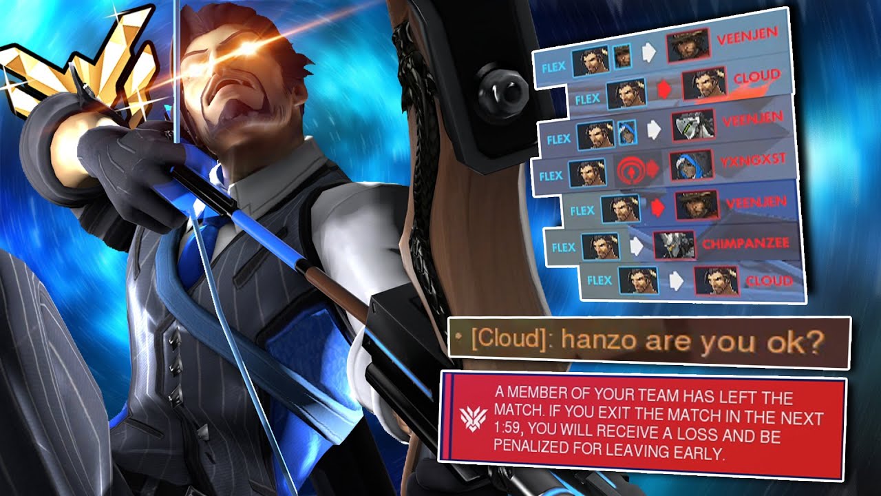 How I won 5v6 as Hanzo when my teammate disconnected from the GAME - Overwatch