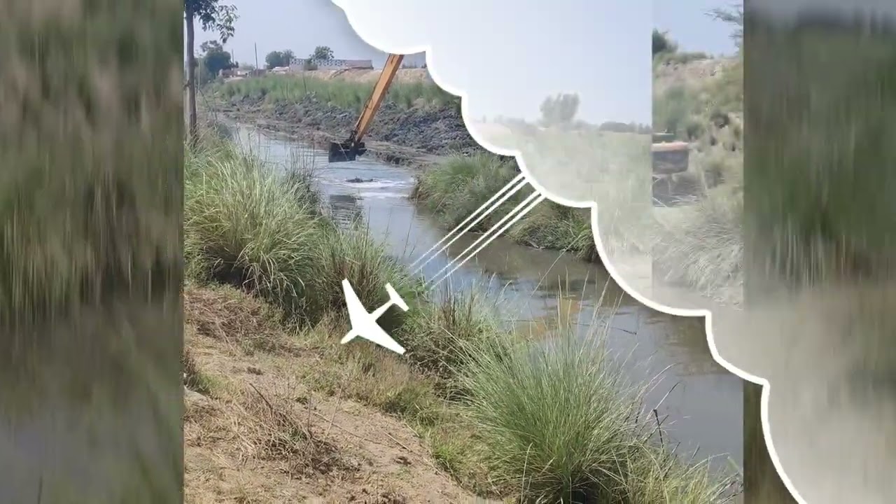 Desilting of Drain channels.#civilknowledge #construction #irrigationwater #waterresource #river
