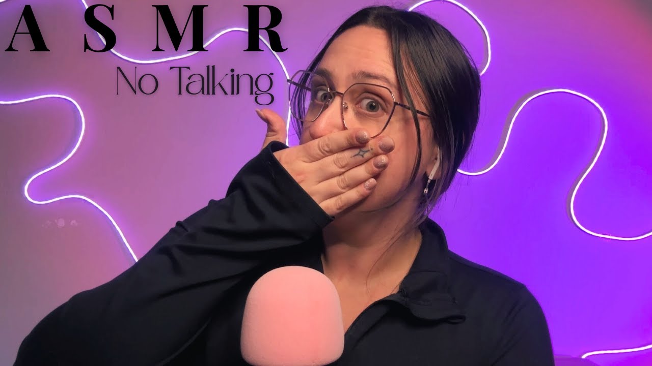 ASMR | NO TALKING 🤐 (Hand Sounds, Visual Triggers, Plucking & More)