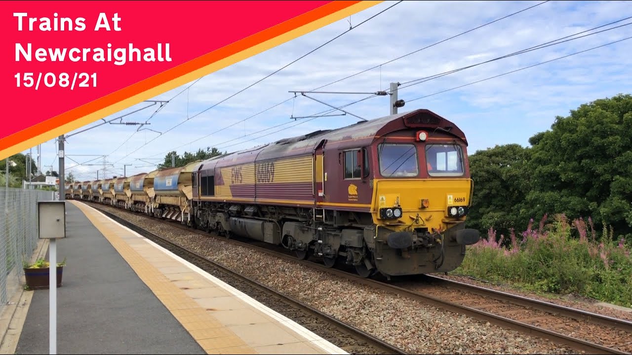*3 Class 66’s* Trains At Newcraighall (15/08/21)