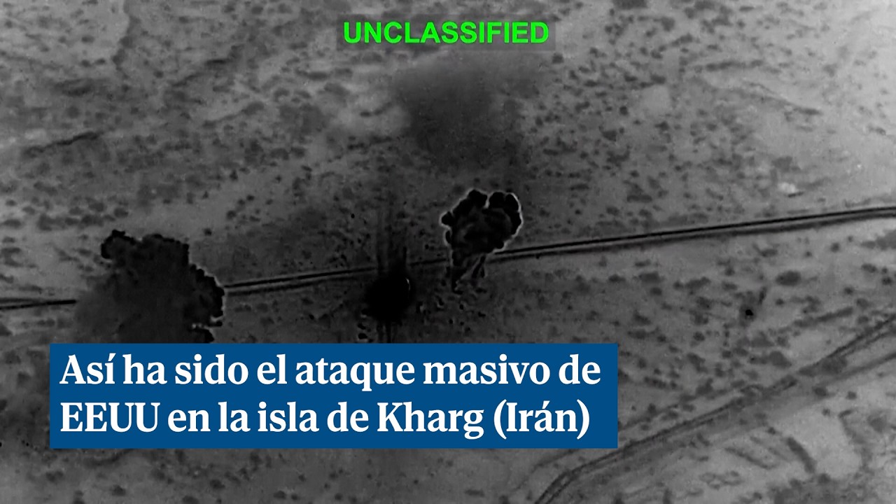 Así ha sido el ataque masivo de EEUU en la isla de Kharg (Irán)