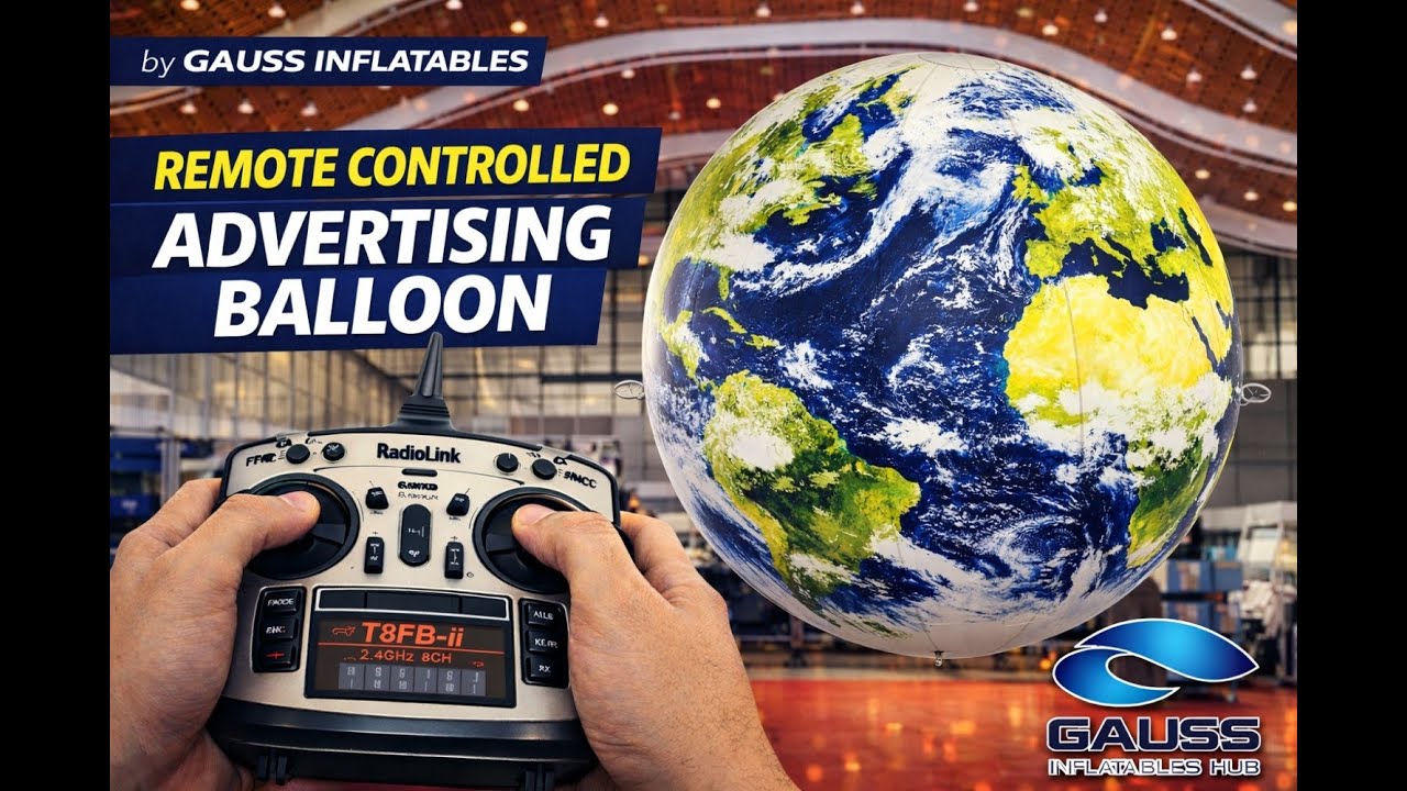 Remote Controlled Advertising Balloon Earth Shape🌍 | Drone Propeller + RC Tutorial + Setup Details