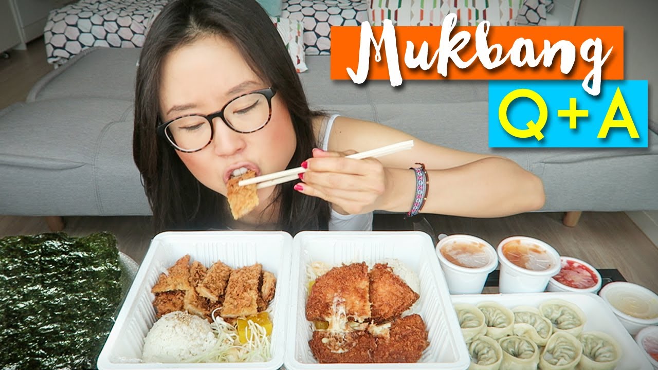 MUKBANG Cheesy Pork Cutlet & Original Donkatsu with Steamed Dumplings
