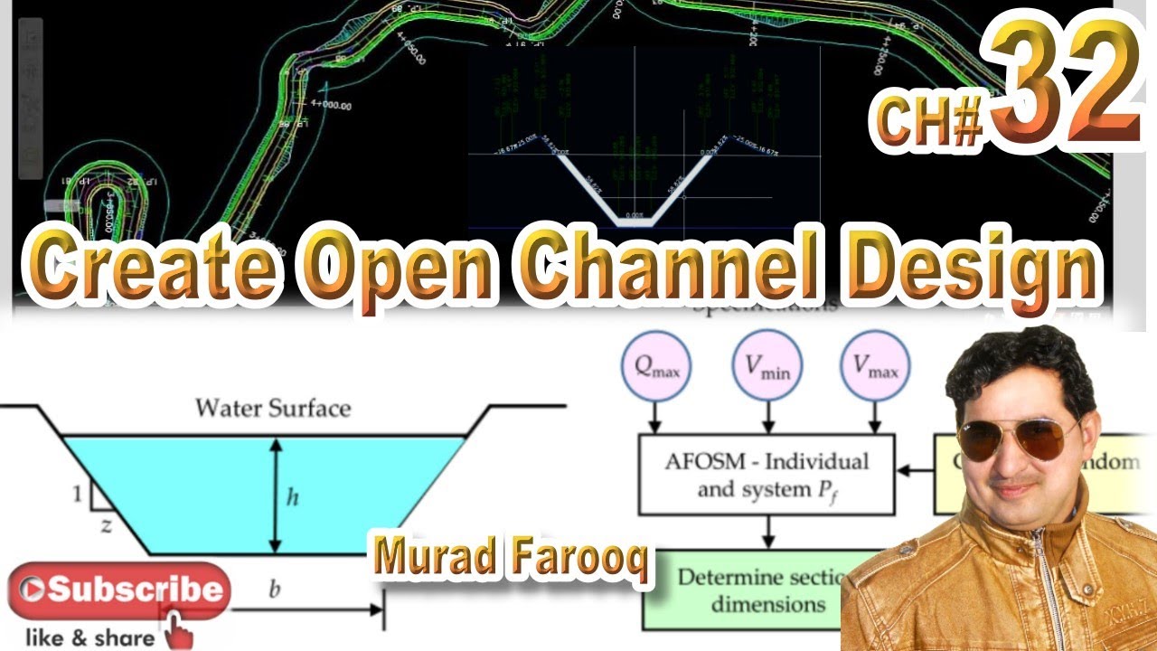 Как создать проект открытого канала, | Профиль, выравнивание, дренаж | в Autodesk Civil 3D. Глава 32