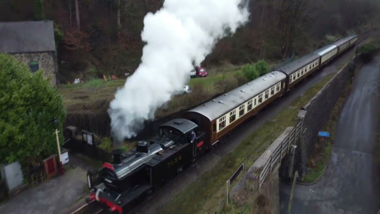 Drone Footage of a Steam Engine on The East Lancs Railway 