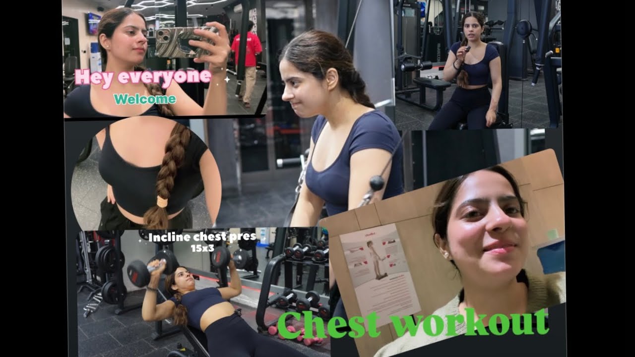 Chest workout vlog ( watch my vlog ) 