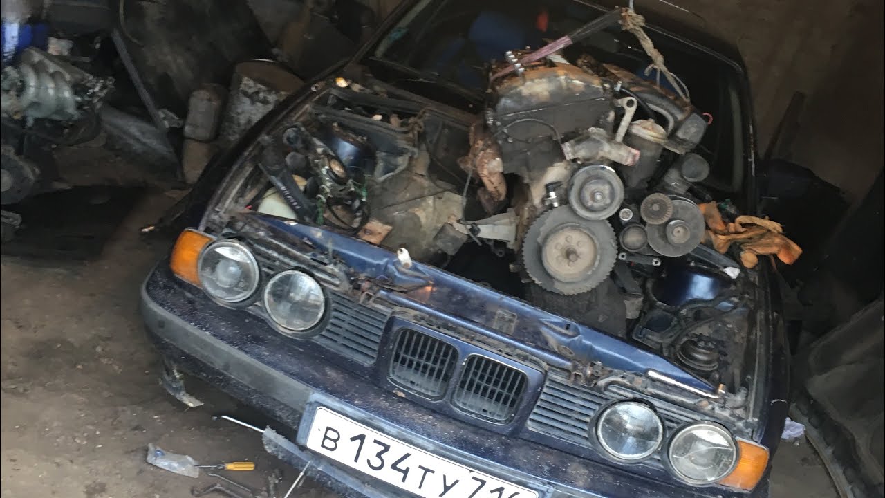 BMW e34!Свап м50 за место м20! Как это было!все нюансы и что надо сделать!