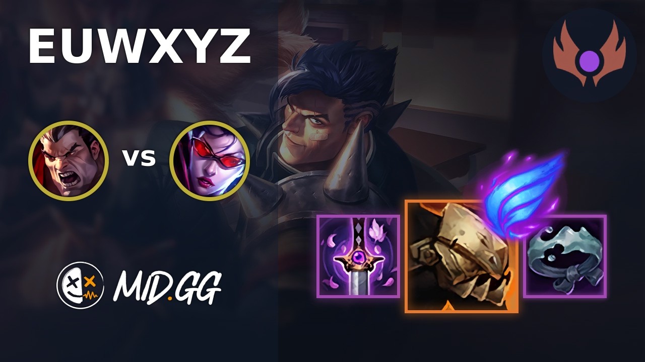 MID.GG: [ EUWXYZ ] Дариус на верхней линии против Вейн | EUW MASTER | Сезон LOL 2026