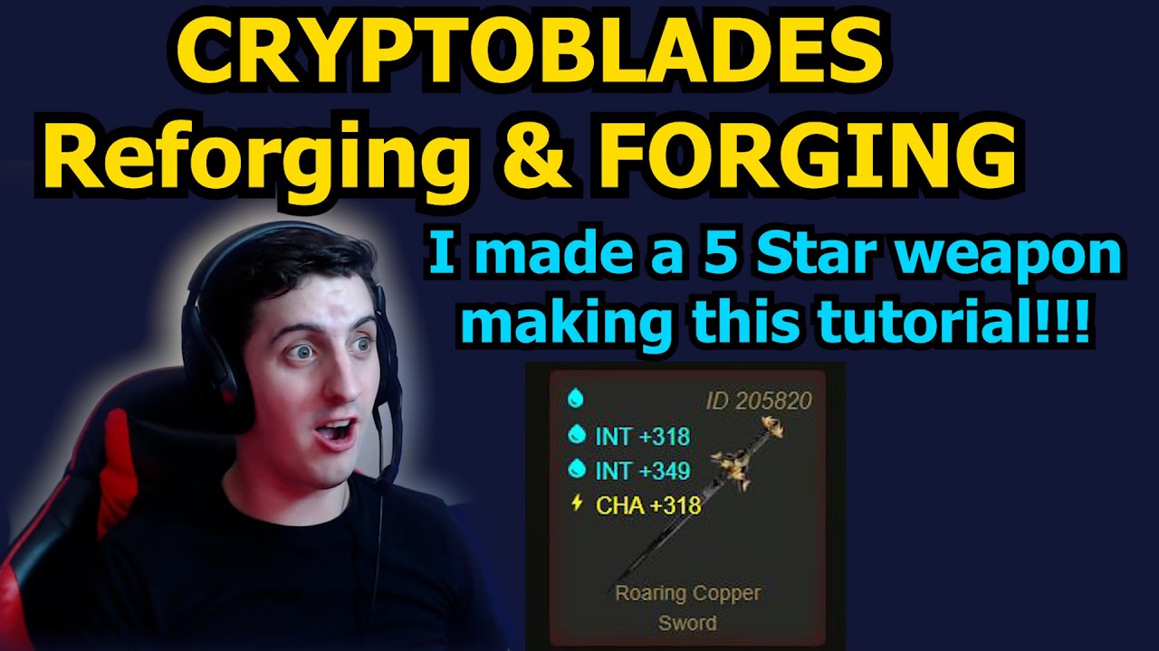 FORGING A 5 STAR WEAPON ON CRYPTOBLADES WHILE CREATING A TUTORIAL ABOUT FORGING!!