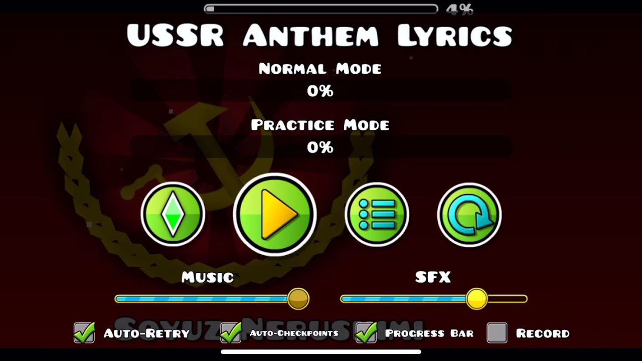 USSR ANTHEM IN GEOMETRY DASH!