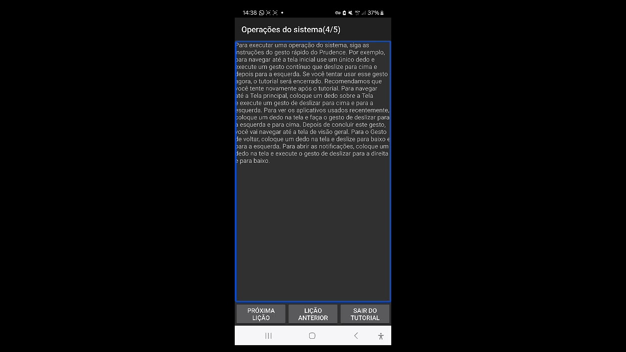 Como configurar o leitor de ecrã Prudence Screen Reader?