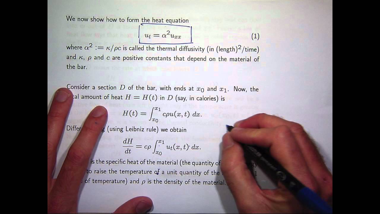 Heat equation derivation